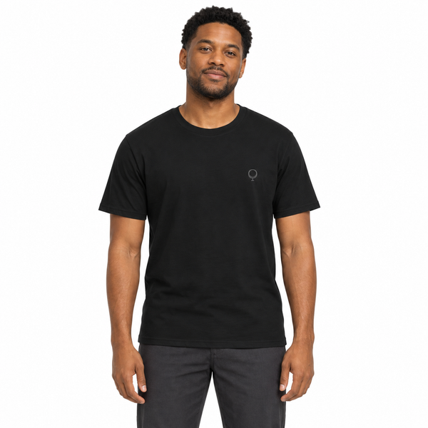 Daily Tee - Everyday Mark, on model on a white background