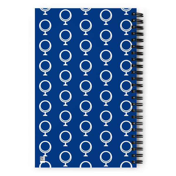 Original Patterns Notebook, back cover on a white background