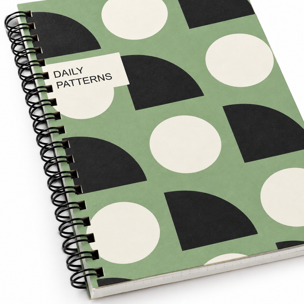 Patterns Notebook - Daily Patterns, artwork detail on a white background