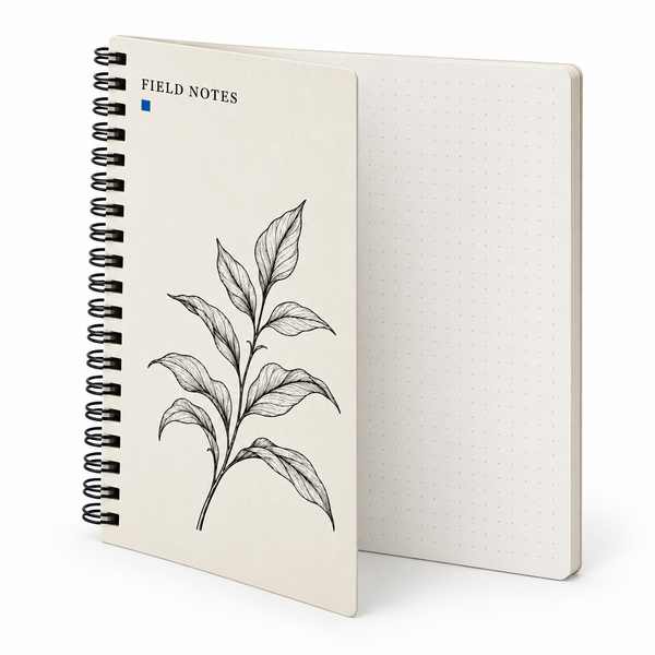 Patterns Notebook - Field Notes, dotted pages on a white background