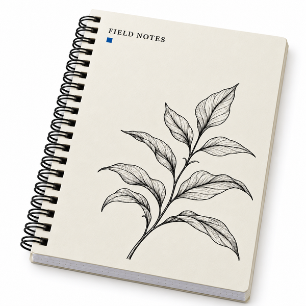 Patterns Notebook - Field Notes, artwork detail on a white background