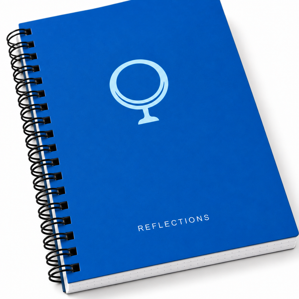 Patterns Notebook - Reflection, artwork detail on a white background
