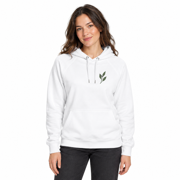 Recovery Hoodie - Herbarium, on model on a white background