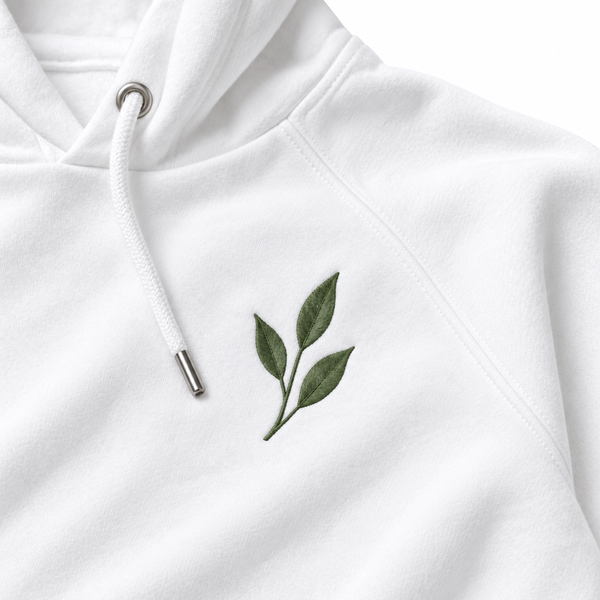 Recovery Hoodie - Herbarium, artwork detail on a white background